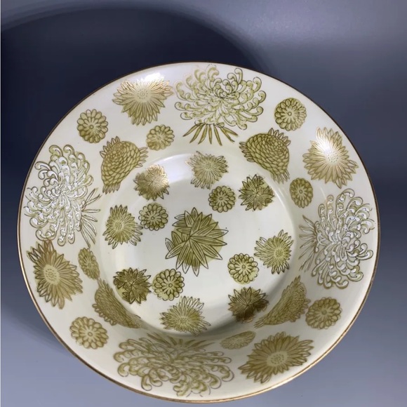 Vintage Andrea Sadek Imported Large Porcelain Bowl 9" Diameter, Floral Pattern - Picture 3 of 11